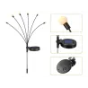 Lampki ogrodowe solarne kuleczki 2 sztuki po 6 lampek led długie 70cm-5907451379400