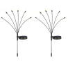 Lampki ogrodowe solarne kuleczki 2 sztuki po 6 lampek led długie 70cm-5907451379400