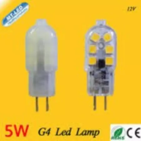 Żarówka LED GU-4 12smd 12V 5 WAT CIEPŁA DC-