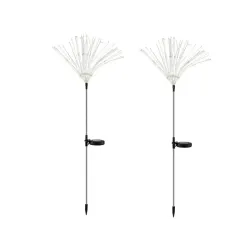 2x Lampa solarna ogrodowa led dmuchawiec ciepły fajerwerk do ogrodu-5907451379363