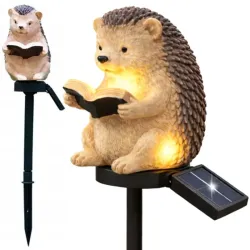 Lampa solarna led z czujnikiem zmierzchu ogrodowa jeżyk dekoracyjny-5907451379318