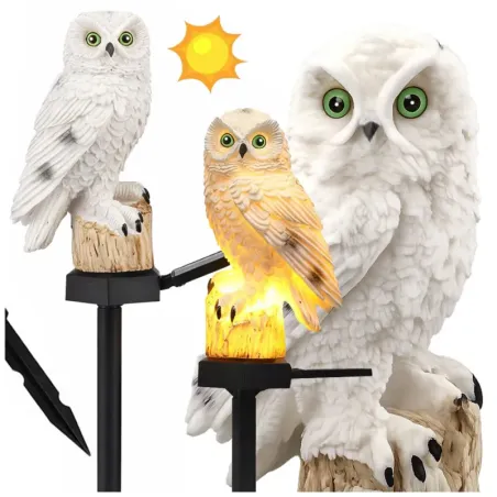 Lampa solarna led sowa ogrodowa duża lampka dekoracja do ogrodu-5907451379301