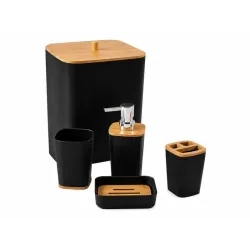 Zestaw łazienkowy szczotka do łazienki wc dozownik na mydło kosz-5907451390665