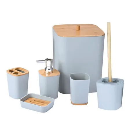 Zestaw łazienkowy szczotka do łazienki wc dozownik na mydło kosz-5907451390672