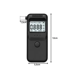 Alkomat elektroniczny cyfrowy lcd tester trzeźwości + 5 ustników-5907451382158