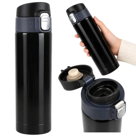 Termos kubek termiczny 400ml do kawy z ustnikiem szczelny do szkoły-5907451381373
