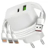 Szybka ładowarka do telefonu sieciowa 20w usb i usb-c + kabel 3w1 do iphone-5907451379684