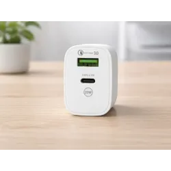 Szybka ładowarka do telefonu sieciowa 20w usb i usb-c + kabel 3w1 do iphone-5907451379684