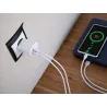 Szybka ładowarka do telefonu sieciowa 20w usb i usb-c + kabel 3w1 do iphone-5907451379684