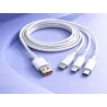 Szybka ładowarka do telefonu sieciowa 20w usb i usb-c + kabel 3w1 do iphone-5907451379684