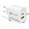 Szybka ładowarka do telefonu sieciowa 20w usb i usb-c + kabel 3w1 do iphone-5907451379684