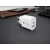 Szybka ładowarka do telefonu sieciowa 20w usb i usb-c + kabel 3w1 do iphone-5907451379684