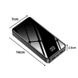 Powerbank power bank 20000mah usb-c usb-a 2 led szybki pojemny-5907451379608