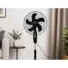 Wentylator stojący wiatrak podłogowy regulacja oscylacja mocny cichy czarny-5907451390245