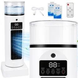 Klimatyzer wodny przenośny kolumnowy wentylator podłogowy biurko nawilżacz-5907451382103