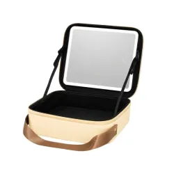 Kosmetyczka kuferek z lustrem podświetlenie led podróżna na kosmetyki etui-5907451382905