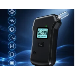 Alkomat elektroniczny cyfrowy lcd latarka 5 ustników precyzyjny czarny-5907451382165