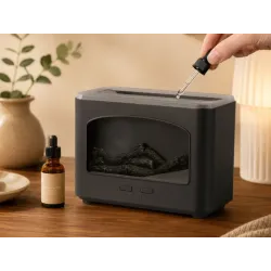 Nawilżacz powietrza kominek led dyfuzor aromaterapia usb efekt płomienia-5907451383100