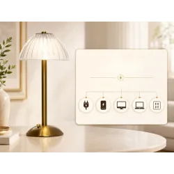 Lampka nocna led stołowa bezprzewodowa do sypialni usb 3 barwy światła-5907451382974