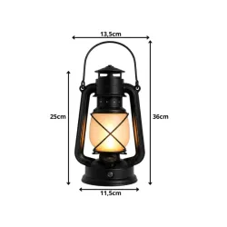 Lampion led retro turystyczny kempingowy dekoracyjny efekt płomienia-5907451390085