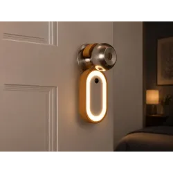 Lampka nocna led z zawieszką do szafy wieszak czujnik ruchu barwa ciepła-5907451382950