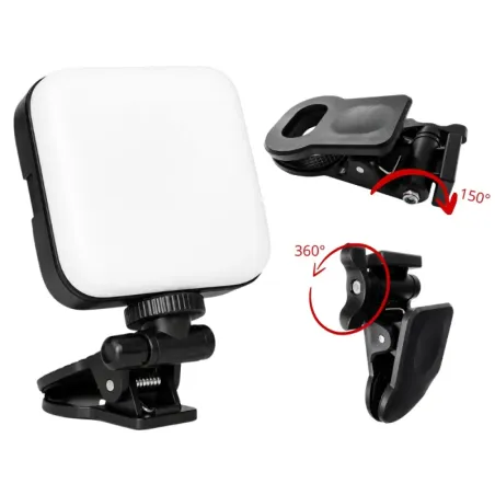 Lampa led rgb mini do foto wideo 150° gwint 1/4' klips 3000k - 6500k 5,5w-5907451382981