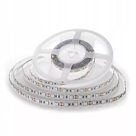 Taśma LED SMD 5mb 10,8W/54W zimna lub ciepła IP20 12V VT-5050 60/300-3800230621481
