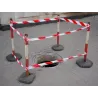 Taśma ostrzegawcza biało czerwona 100m foliowa jednostronna-5907451388488