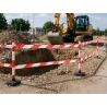 Taśma ostrzegawcza biało czerwona 100m foliowa jednostronna-5907451388488