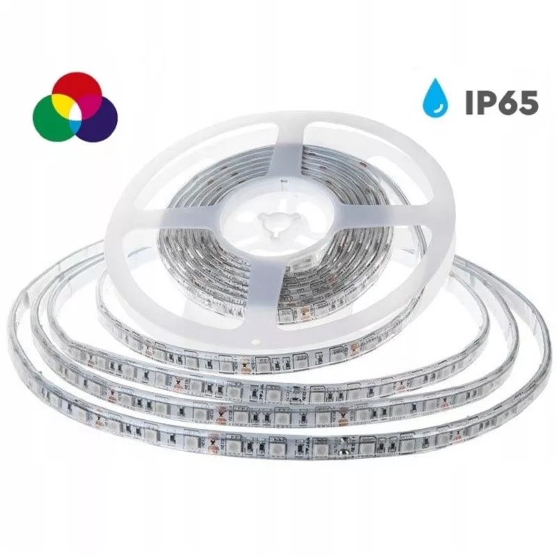 Taśma LED RGB SMD IP65 5mb 10,8W/54W 12V VT-5050 60/300-3800230621559