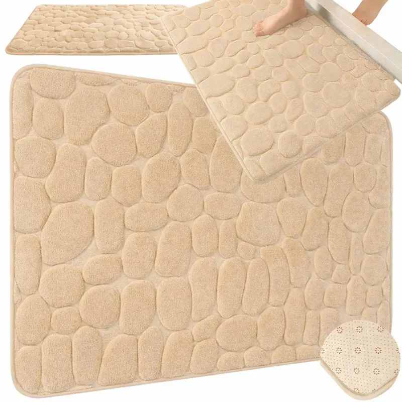 Dywanik łazienkowy miękki chłonny antypoślizgowy 80x50cm pod prysznic-5907451380536