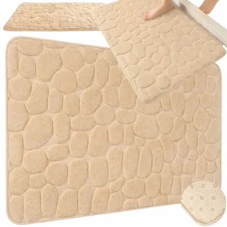 Dywanik łazienkowy miękki chłonny antypoślizgowy 80x50cm pod prysznic-5907451380536
