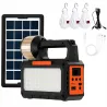 Lampa latarka solarna turystyczna led campingowa panel radio żarówki-5907451382141