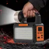 Lampa latarka solarna turystyczna led campingowa panel radio żarówki-5907451382141