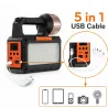 Lampa latarka solarna turystyczna led campingowa panel radio żarówki-5907451382141