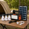 Lampa latarka solarna turystyczna led campingowa panel radio żarówki-5907451382141