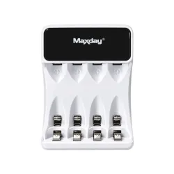 Ładowarka do akumulatorków aa aaa usb c lcd 4 sloty szybkie ładowanie-5907451391303