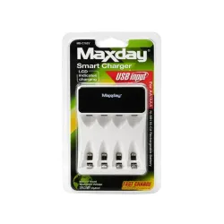 Ładowarka do akumulatorków aa aaa usb c lcd 4 sloty szybkie ładowanie-5907451391303
