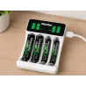 Ładowarka do akumulatorków aa aaa usb c lcd 4 sloty szybkie ładowanie-5907451391303