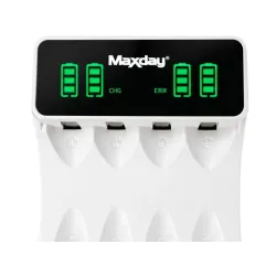 Ładowarka do akumulatorków aa aaa usb c lcd 4 sloty szybkie ładowanie-5907451391303