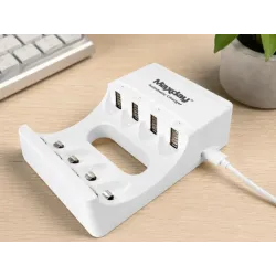 Ładowarka do akumulatorków AA AAA usb-c led 4 sloty szybkie ładowanie-5907451391280