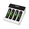 Ładowarka do akumulatorków AA AAA lcd + 4 akumulatorki AAA kabel USB-5907451391266