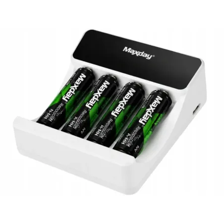 Ładowarka do akumulatorków AA AAA lcd + 4 akumulatorki AA kabel usb-c-5907451391259