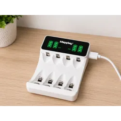 Ładowarka do akumulatorków AA AAA lcd + 4 akumulatorki AA kabel usb-c-5907451391259