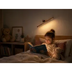 Lampka nocna ścienna magnetyczna led kinkiet usb-c drewniana dotykowa-5907451381717