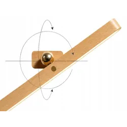 Lampka nocna ścienna magnetyczna led kinkiet usb-c drewniana dotykowa-5907451381717
