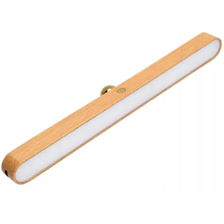 Lampka nocna ścienna magnetyczna led kinkiet usb-c drewniana dotykowa-5907451381717