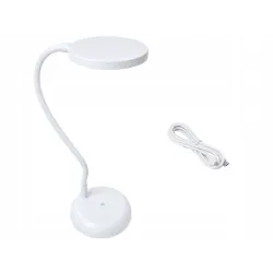 Lampka biurkowa elastyczna stojąca dotykowa giętka biała szkolna usb-c-5907451381700