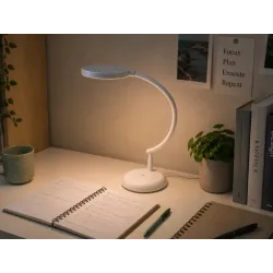 Lampka biurkowa elastyczna stojąca dotykowa giętka biała szkolna usb-c-5907451381700