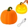 Lampka nocna biurkowa dynia halloween dekoracja timer akumulatorowa-5907451381663